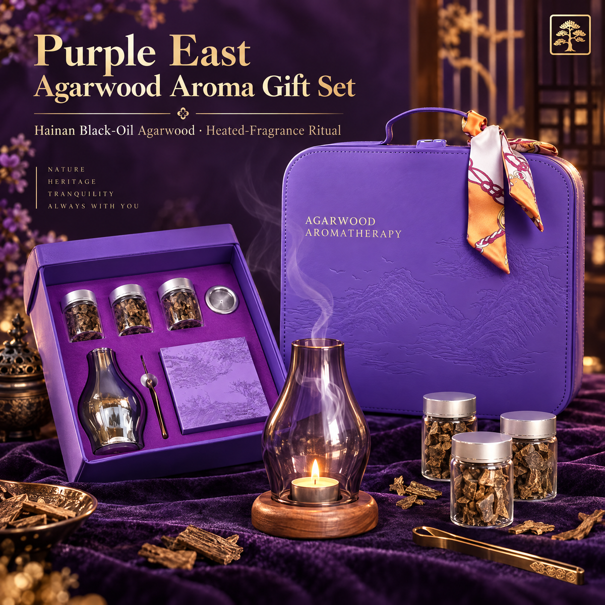 Purple East Agarwood Gift Box