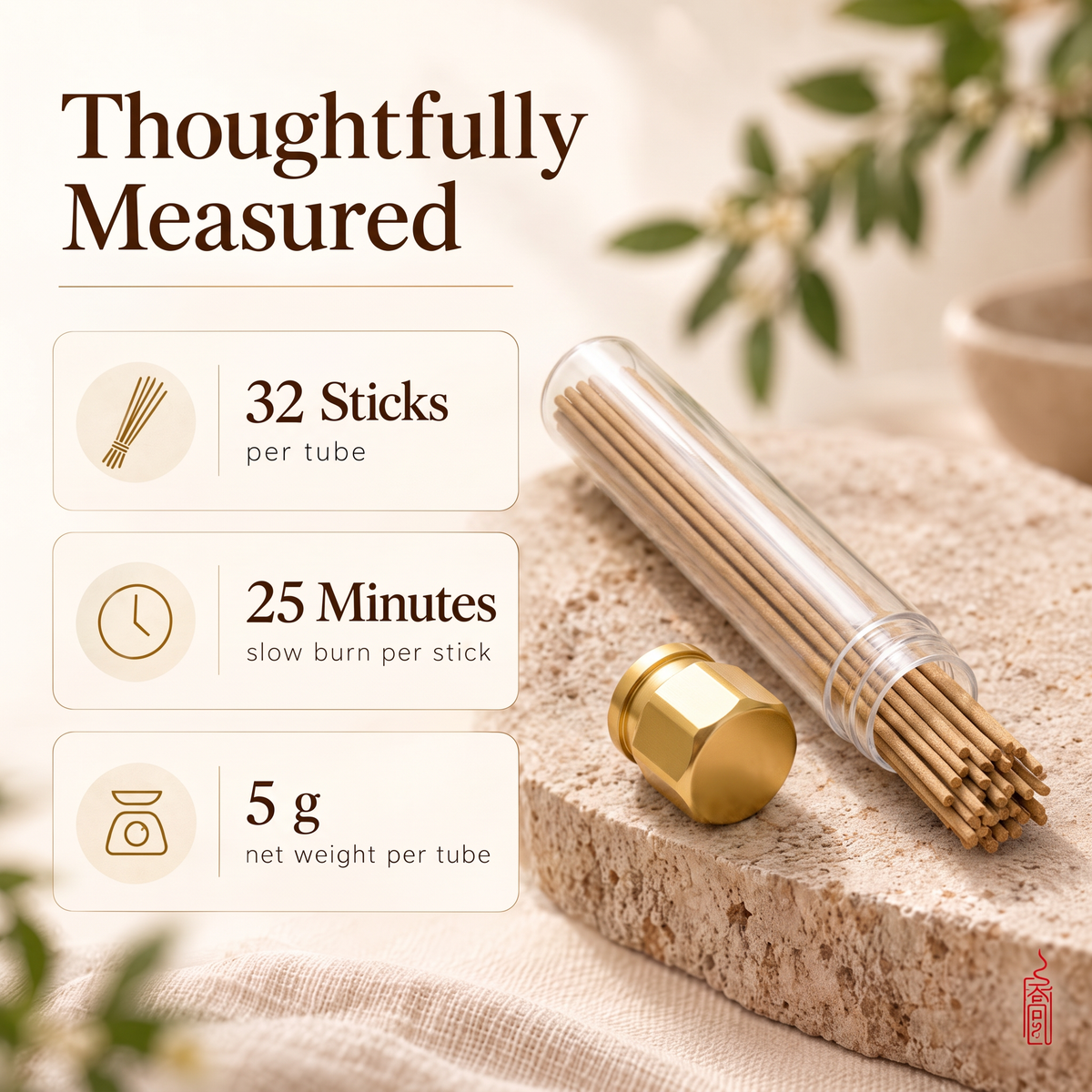 Qiongzhi · Benxiang (Original Fragrance) — 5g Short Incense