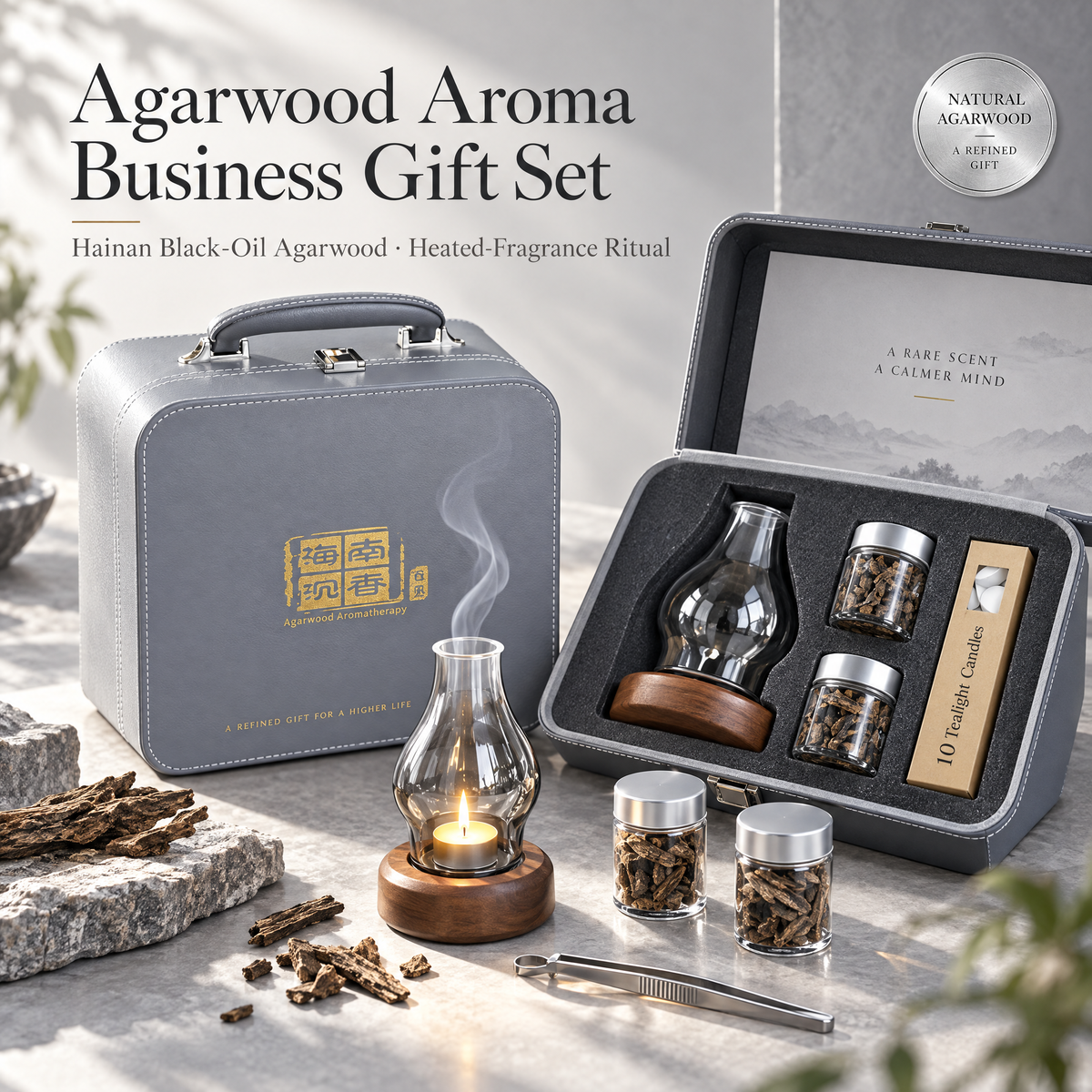 Business Incense Gift Box — Cool Grey