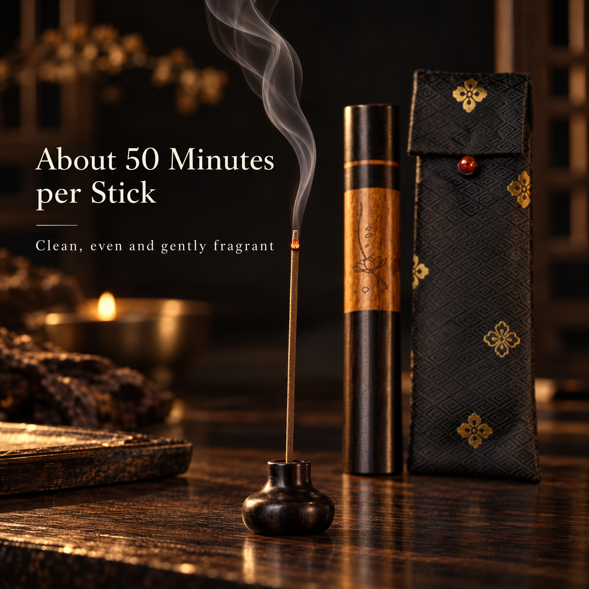 Long Incense Rosewood & Black Sandalwood Tube
