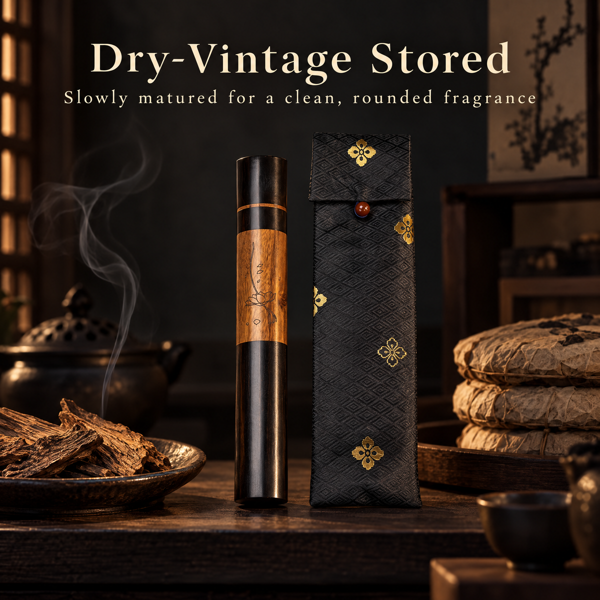 Long Incense Rosewood & Black Sandalwood Tube