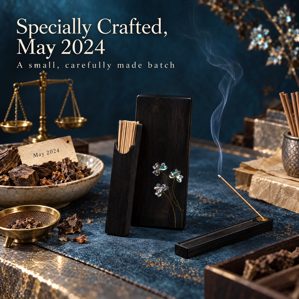 Shell-Inlaid Ping'an Line Incense Gift Box
