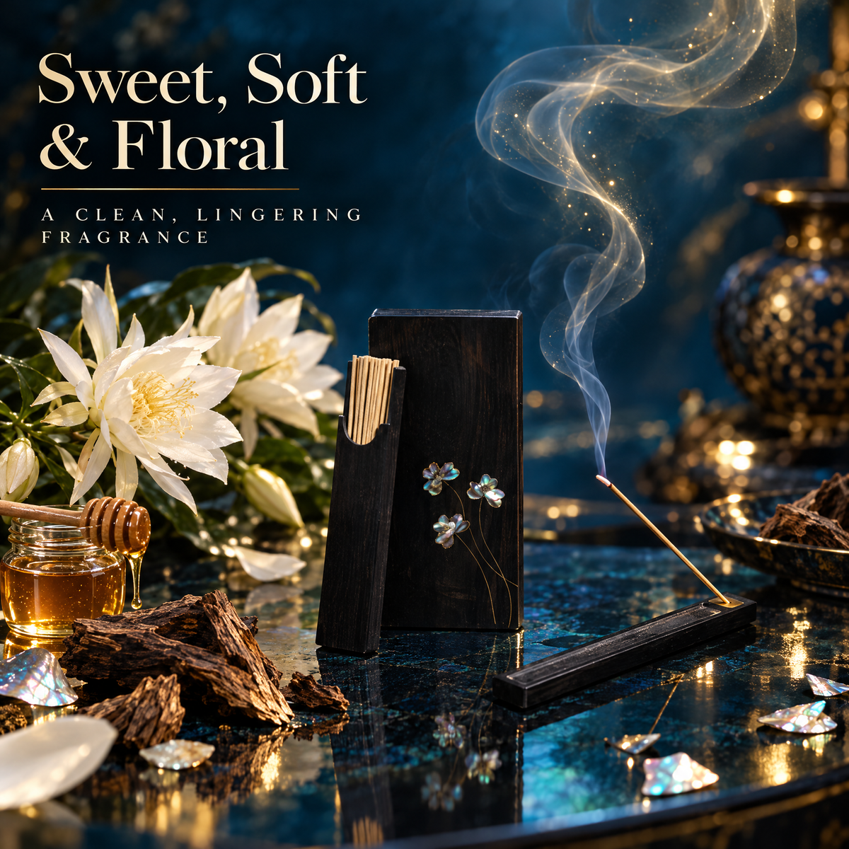 Shell-Inlaid Ping'an Line Incense Gift Box