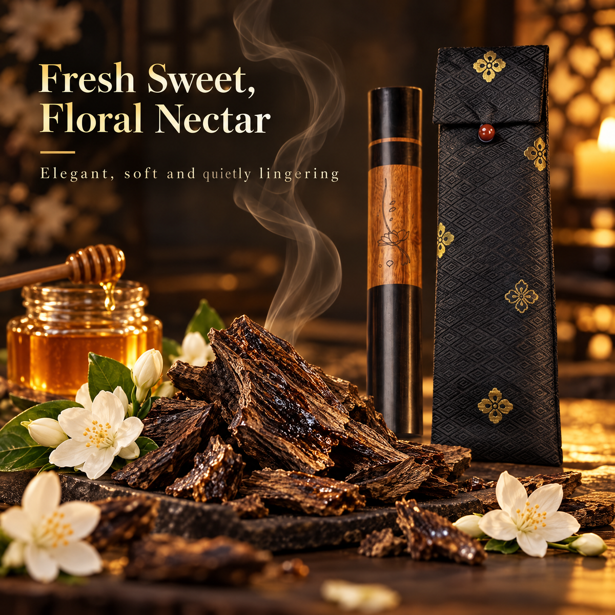 Long Incense Rosewood & Black Sandalwood Tube