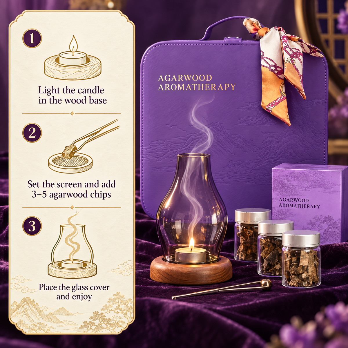 Purple East Agarwood Gift Box