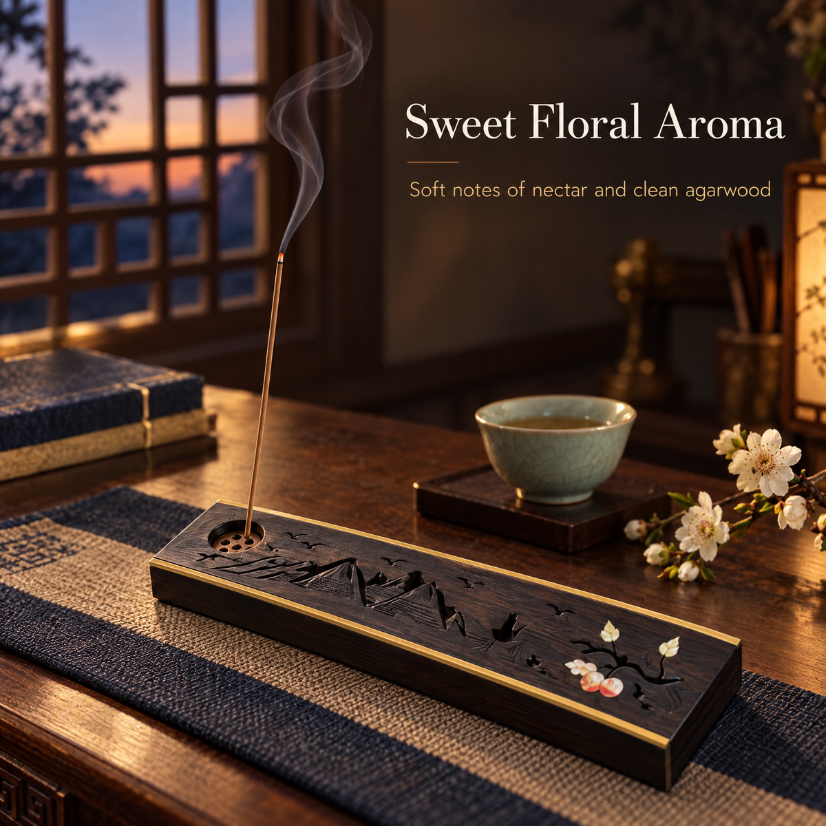 Persimmon "Shi Shi Ru Yi" Line Incense Gift Box