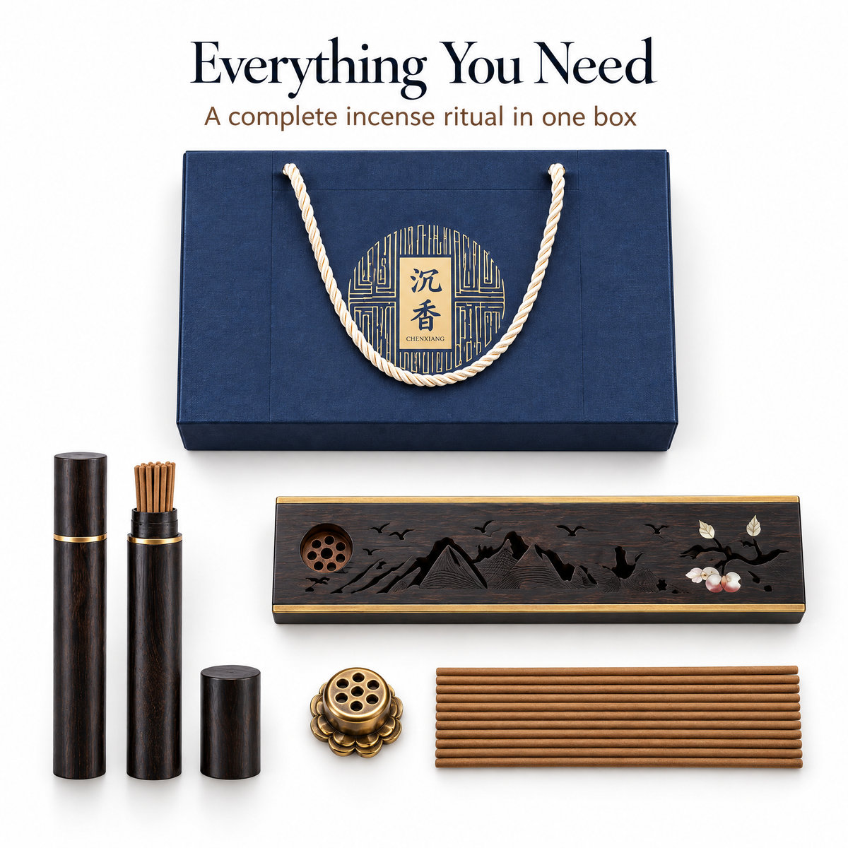 Persimmon "Shi Shi Ru Yi" Line Incense Gift Box