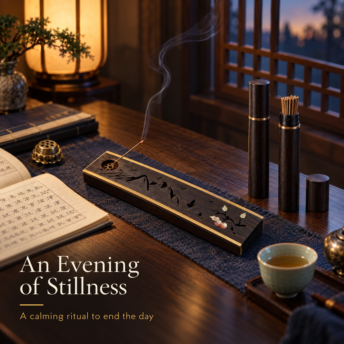 Persimmon "Shi Shi Ru Yi" Line Incense Gift Box