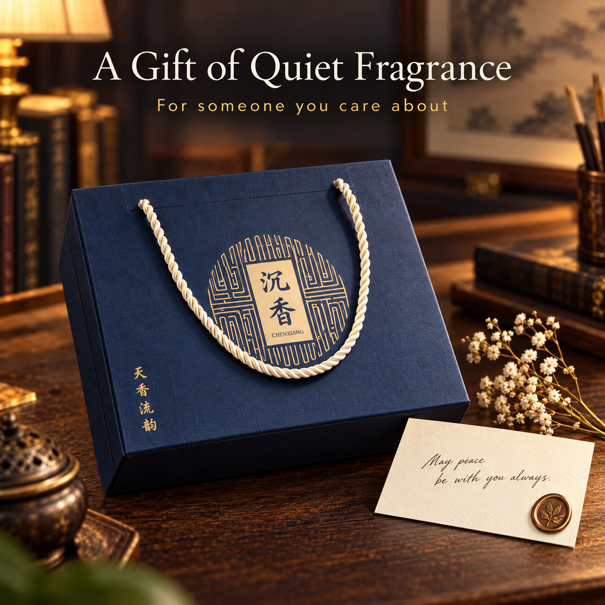 Persimmon "Shi Shi Ru Yi" Line Incense Gift Box